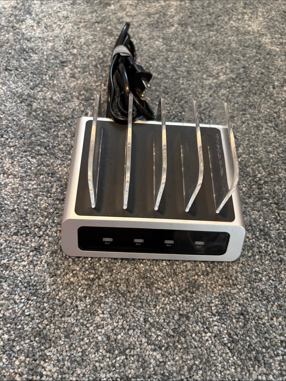 Multi-Device Charging Dock - Silver and Black